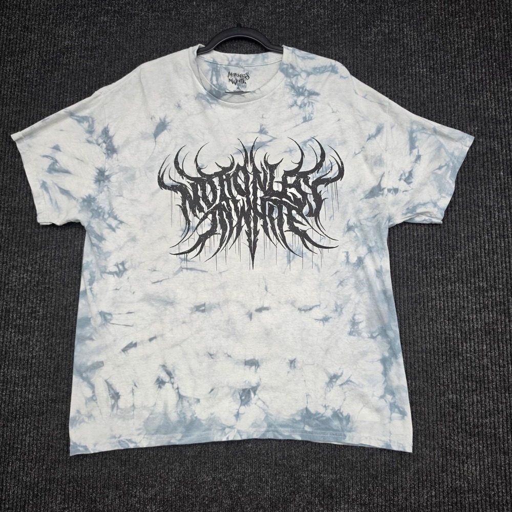 Motionless In White Eye For An Eye Tie Dye Band T-Shirt XL Blue White Metalcore